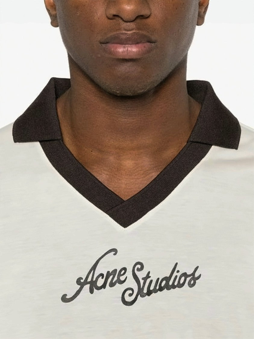 Acne Studios Relaxed-Fit Graphic Polo Shirt With Architectural Design