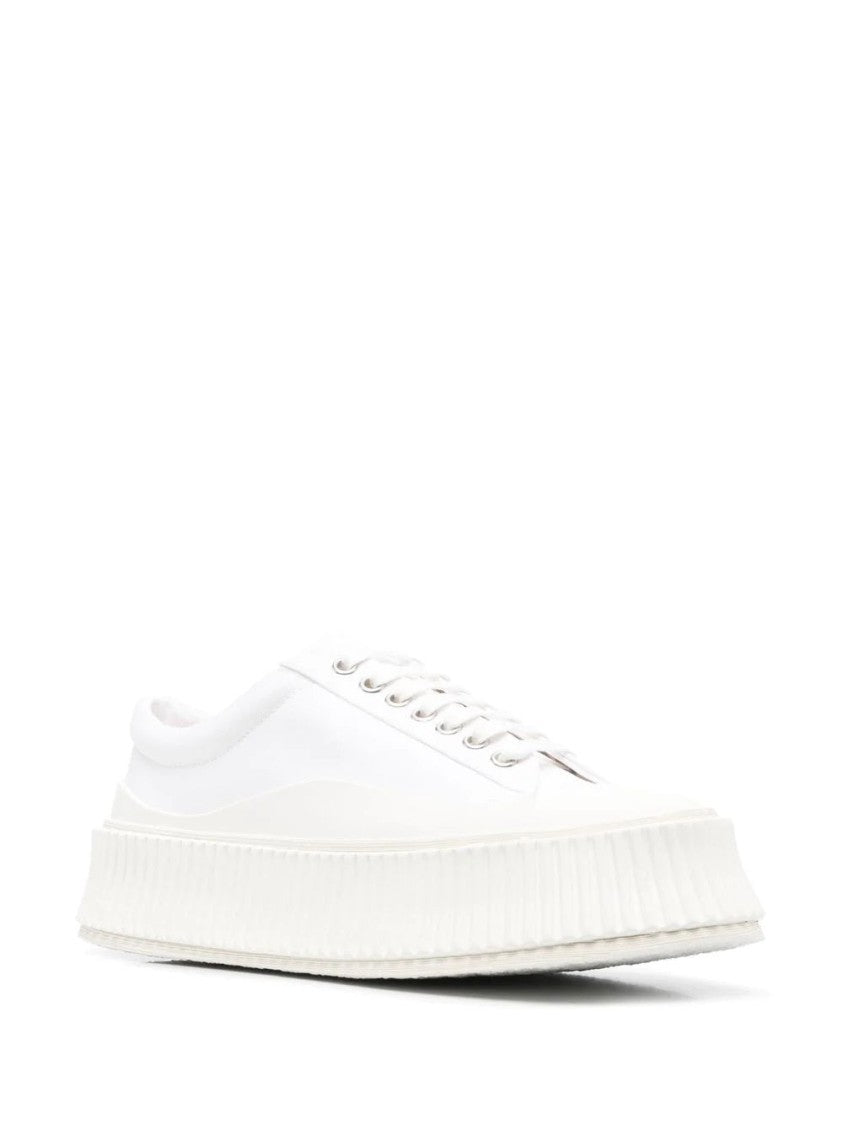 Jil Sander Minimalist Low-Top Sneakers With Ridged Sole
