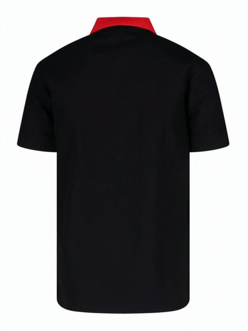 Burberry Short-Sleeve Polo Shirt With Color Block Collar