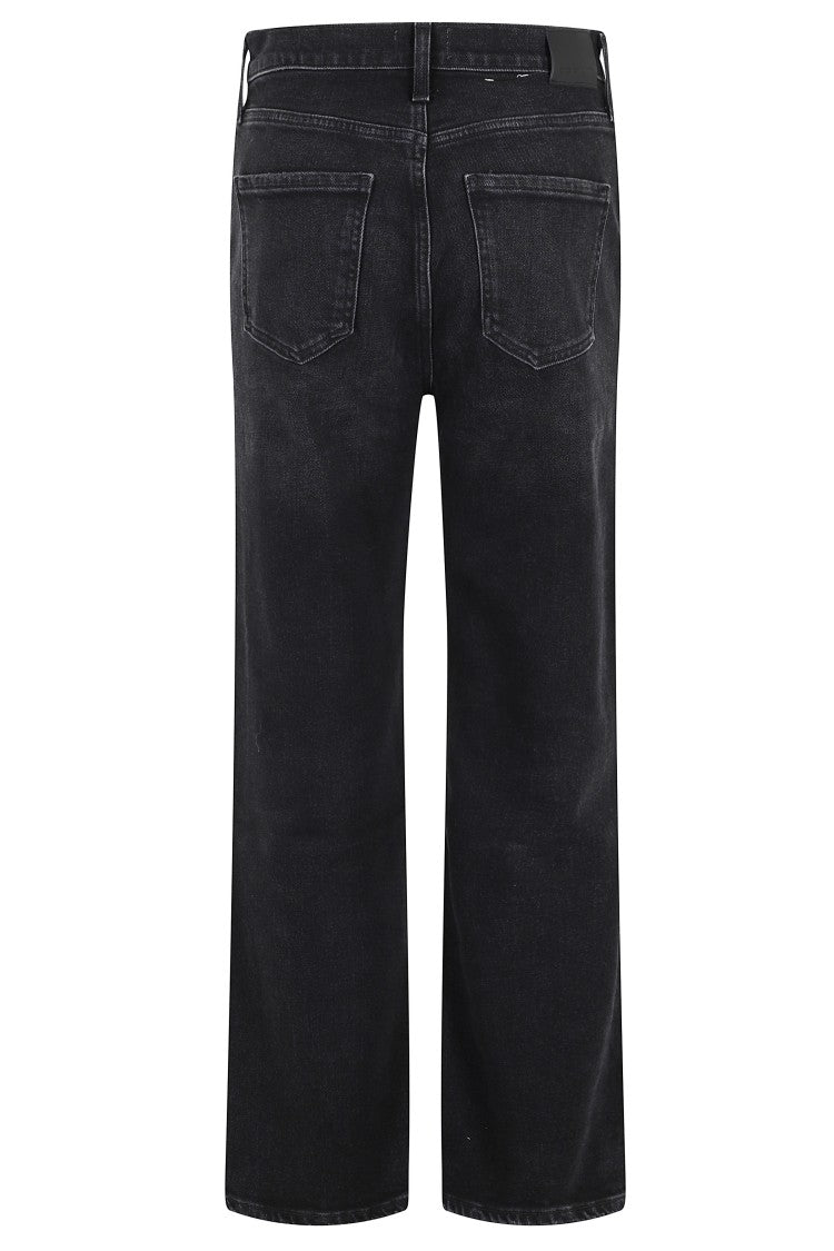 Citizens Of Humanity Black Denim Delfina Five-Pocket Cotton-Blend Jeans