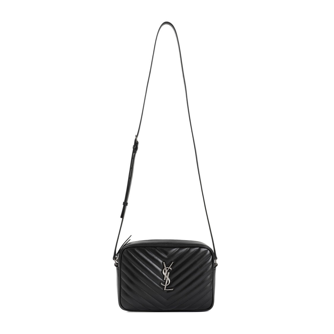 Saint Laurent Black Matelassé Leather Shoulder Bag