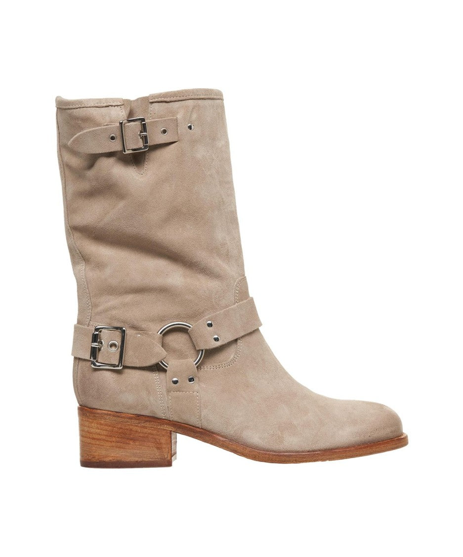 Curiosite Suede Biker Boots
