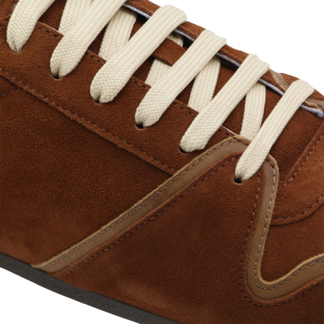 Moschino Low-Profile Sneakers In Rich Brown Suede