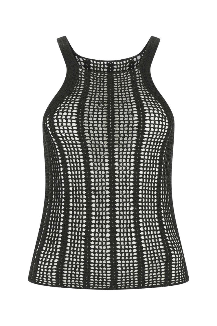 Dion Lee Black Crochet Top