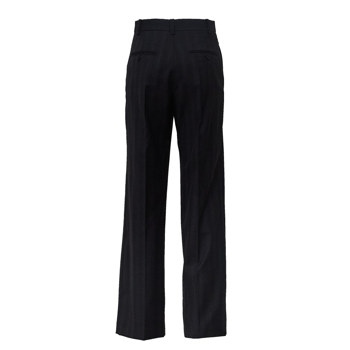 Isabel Marant Pleated Virgin Wool Trousers With Tapered Silhouette And Silver Buckle Detail