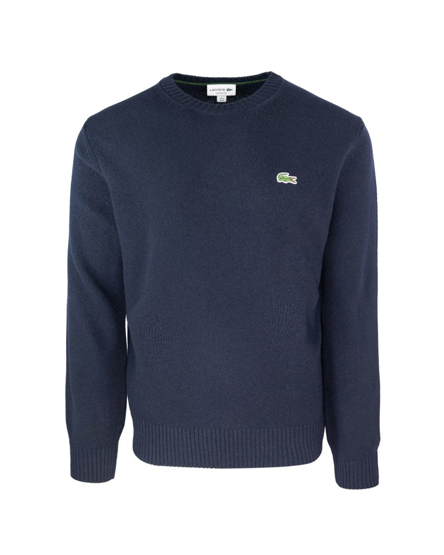 Lacoste Blue Carded Wool Sweater