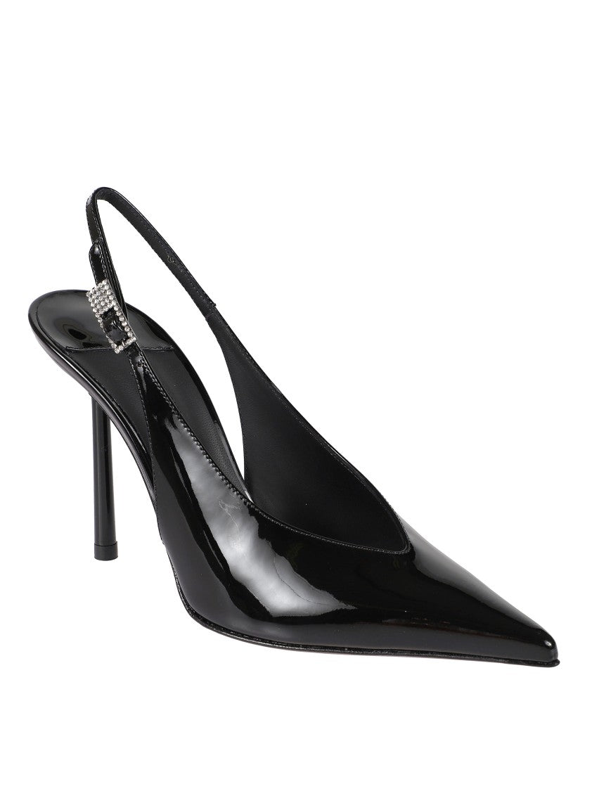 Le Silla Black Flat Shoes