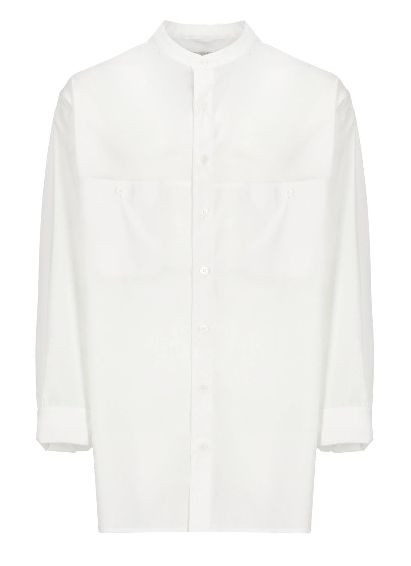 Yohji Yamamoto Minimalist White Cotton Shirt