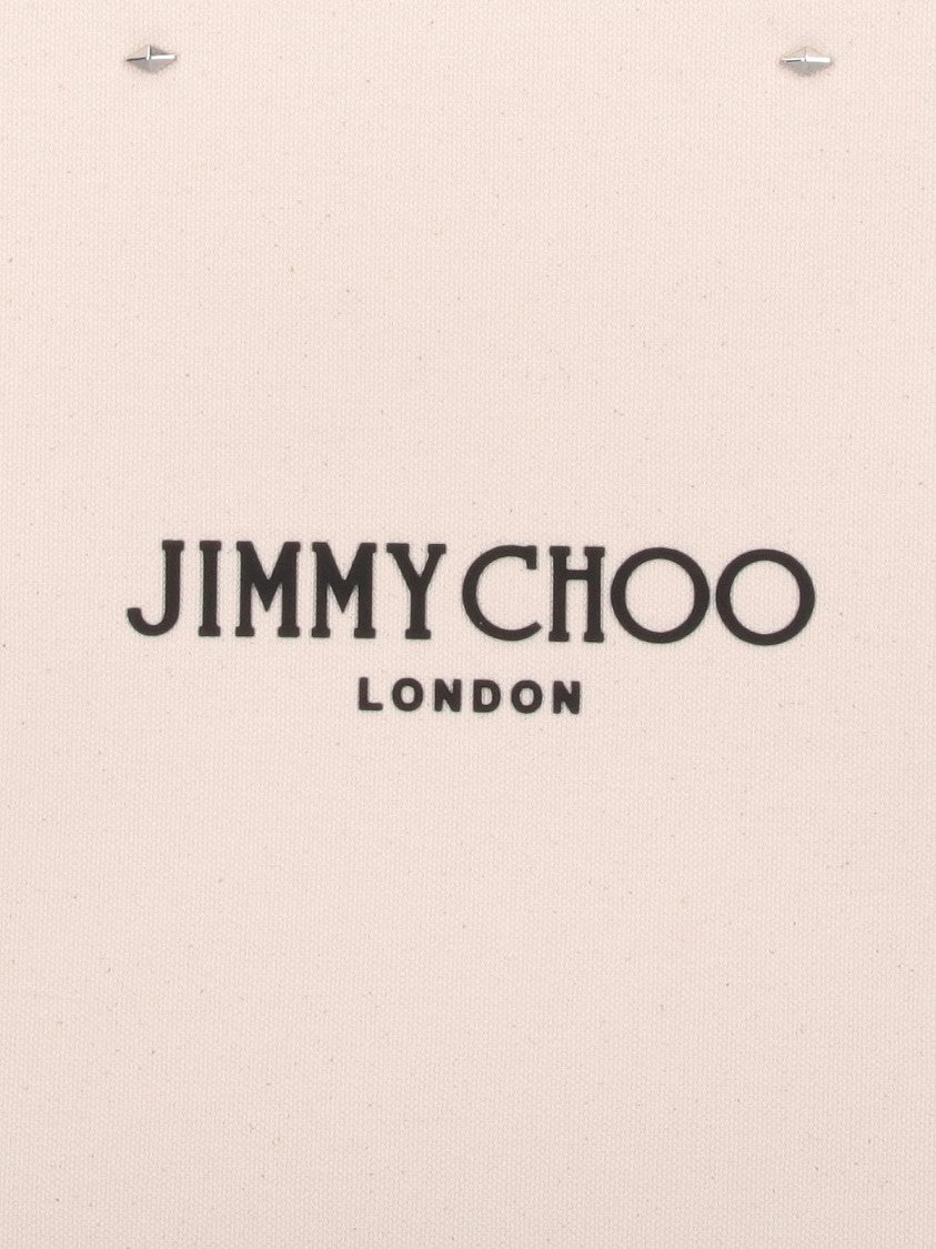 Jimmy Choo "N/S" Medium Canvas Tote – Beige