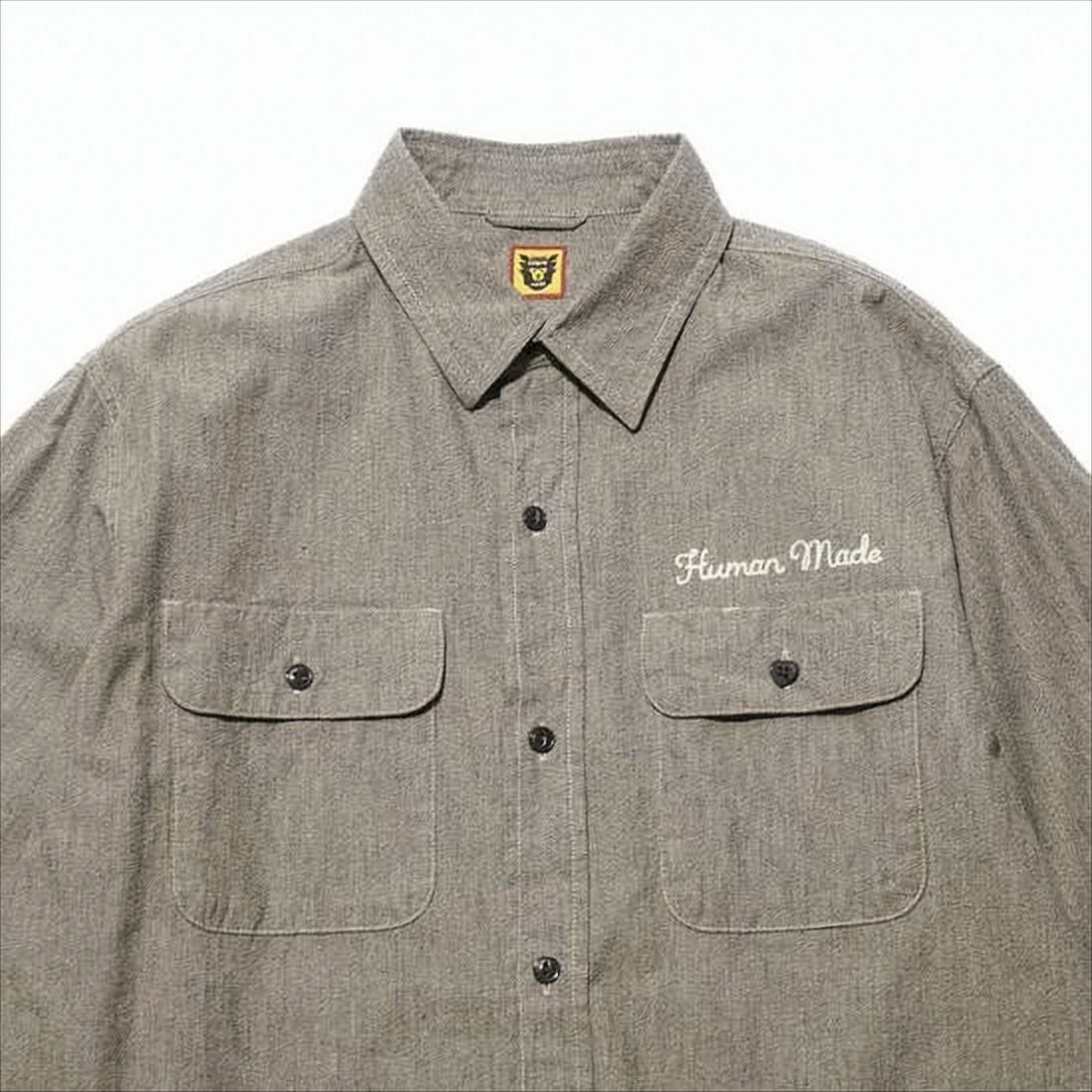 Humanmade Relaxed Fit Long-Sleeve Shirt With Classic Collar And Slogan Detail