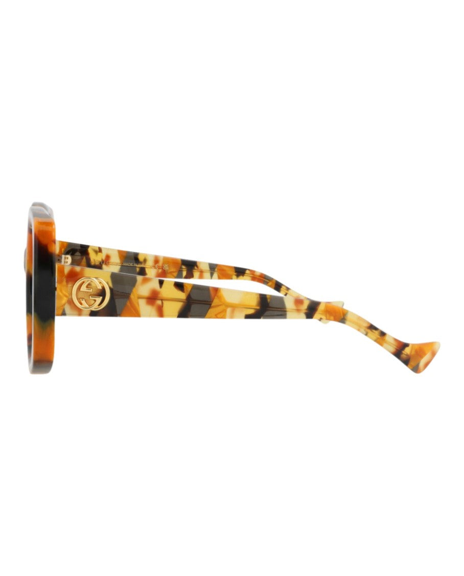 Gucci Round-Frame Recycled Acetate Sunglasses