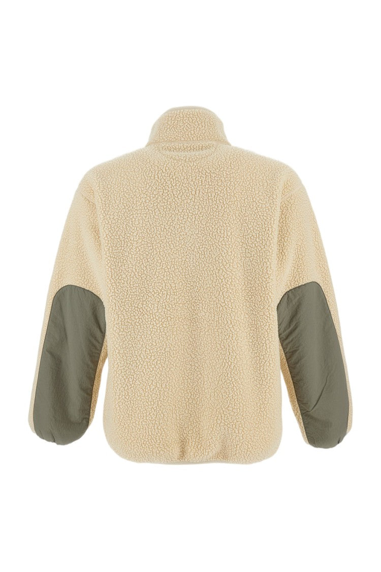 Maison Kitsuné Zip-Up Fleece Jacket With Logo Pocket And High Collar
