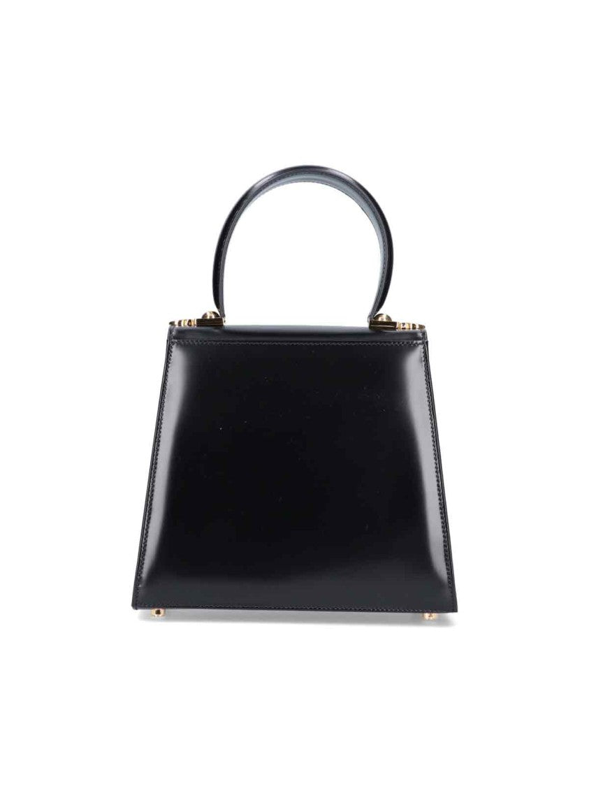 Ferragamo "Iconic S" Handbag – Black
