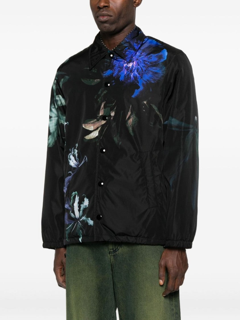 Dries Van Noten Black Technical Polyamide Zip Front Jacket