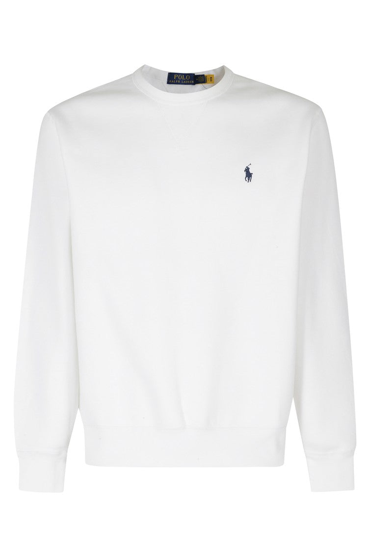 Polo Ralph Lauren White Logo Cotton-Blend Sweatshirt