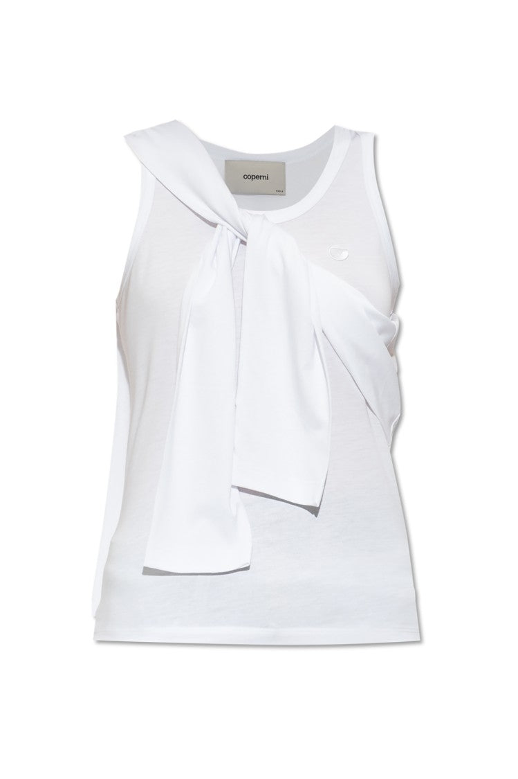 Coperni Sleeveless Top With Diagonal Tie Detail