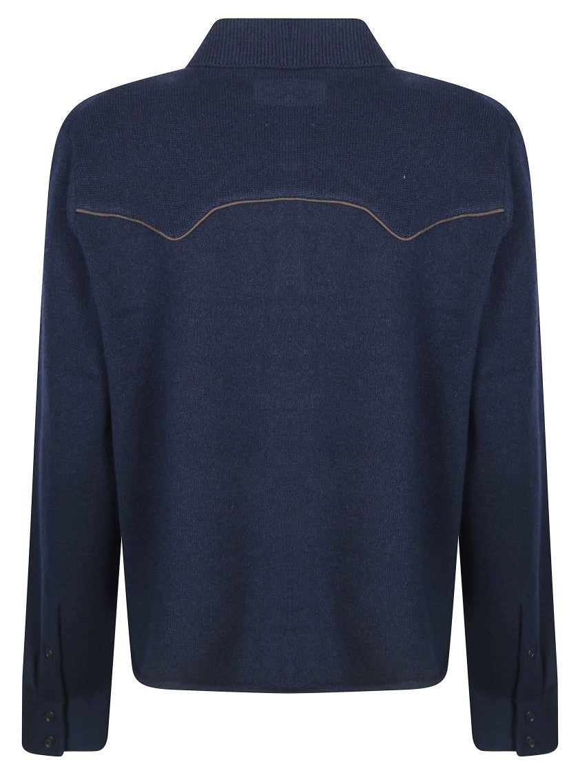 Guest In Residence Cropped Midnight Western Shirt