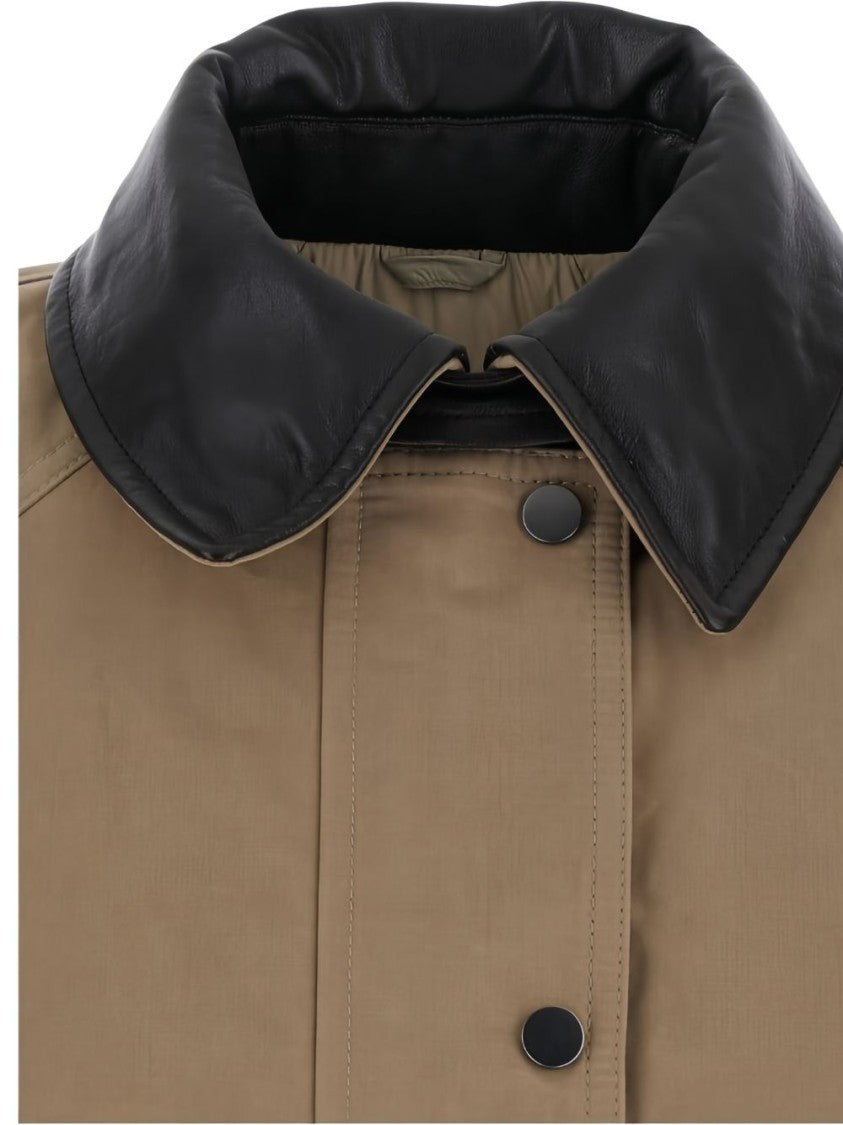 Brunello Cucinelli Casual Leather Collar Jacket
