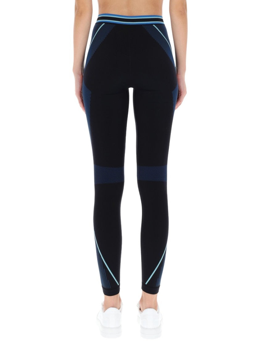 Casablanca Seamless High-Waisted Leggings With Ribbed Texture Panels