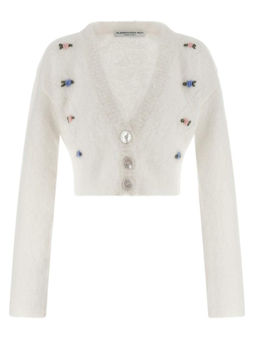 Alessandra Rich 'Carded Mohair' Cardigan