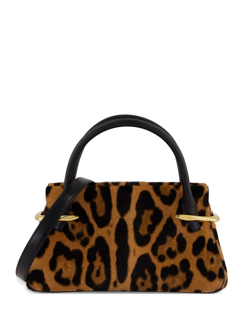 Givenchy Leopard Print Structured Detachable Strap Bag