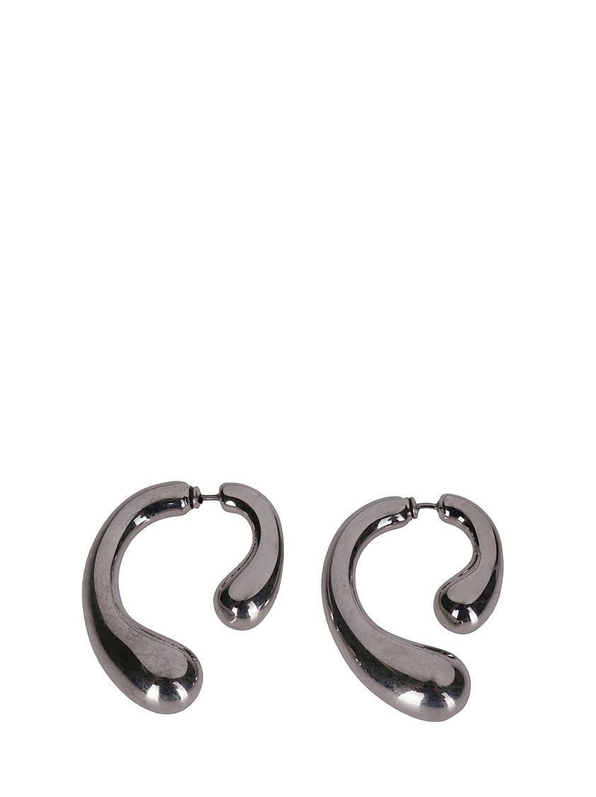 Panconesi Sculptural Silver-Toned Brass Wraparound Earrings