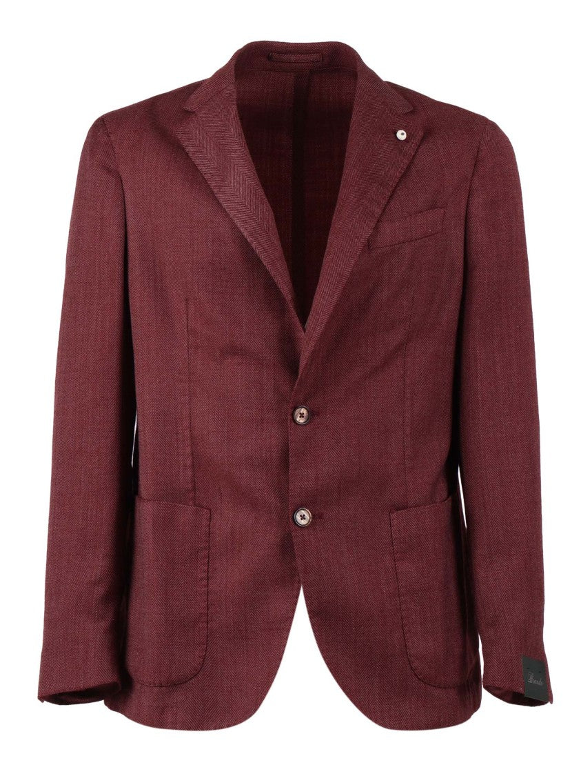 Brando-Lubiam Burgundy Tailored Drop S Blazer