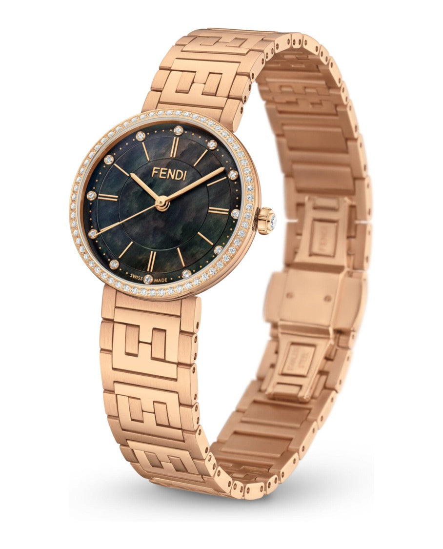Fendi 75-Diamond Rose Gold Timepiece