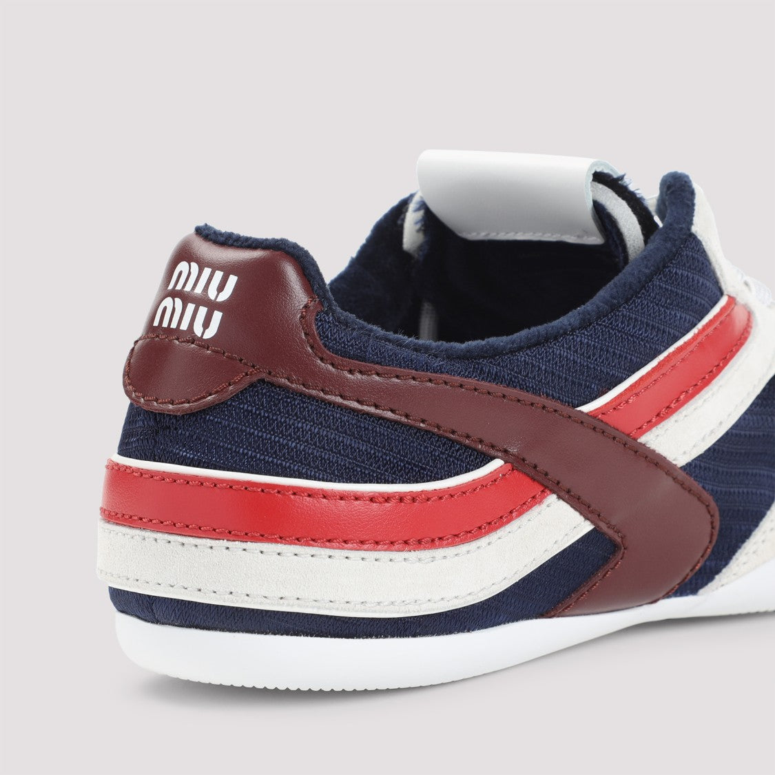 Miu Miu Gymnasium Blue Calf Leather Sneakers