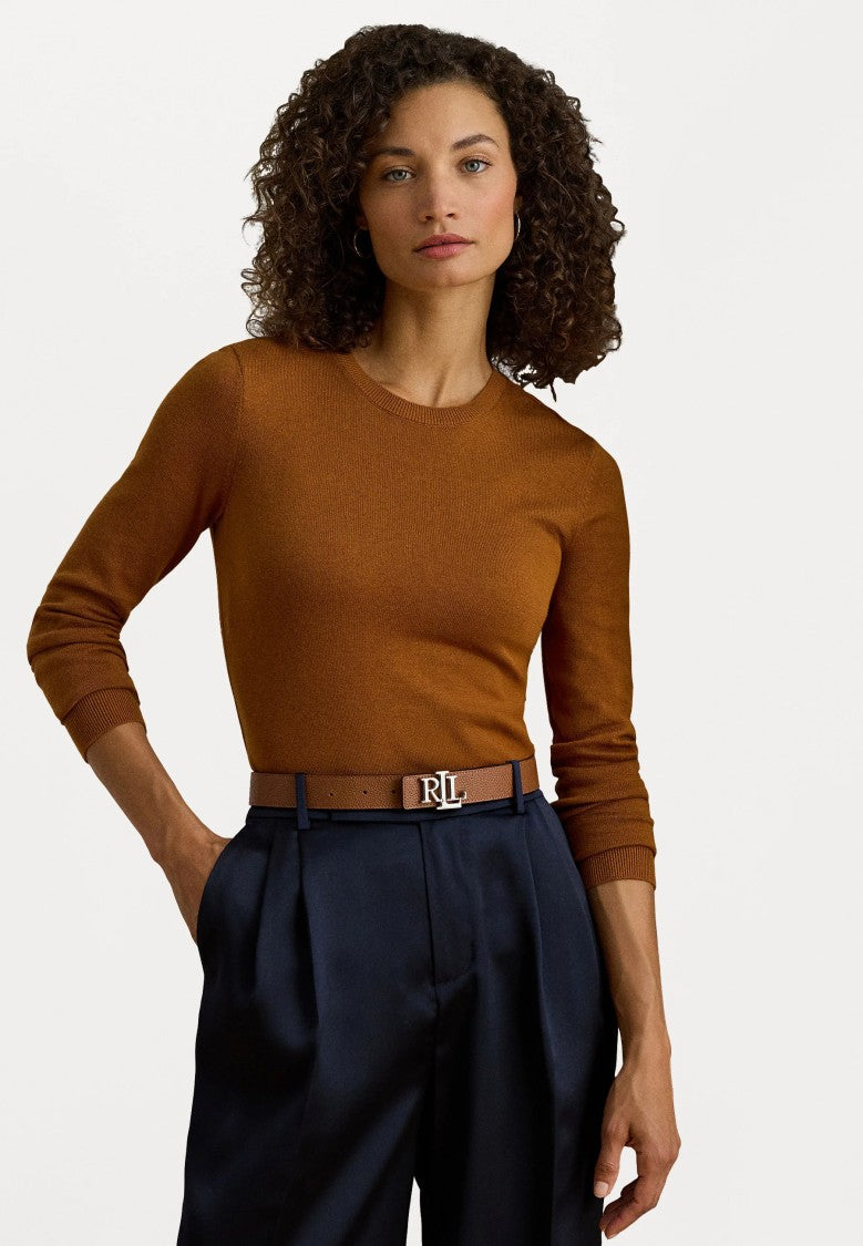 Lauren Ralph Lauren Shavonne Long Sleeve Pullover In Warm Cinnamon Bark