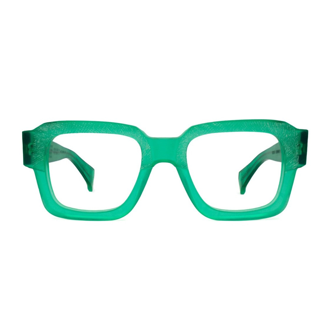 Dandy's Green Skinner Rough Acetate Square Eyeglasses
