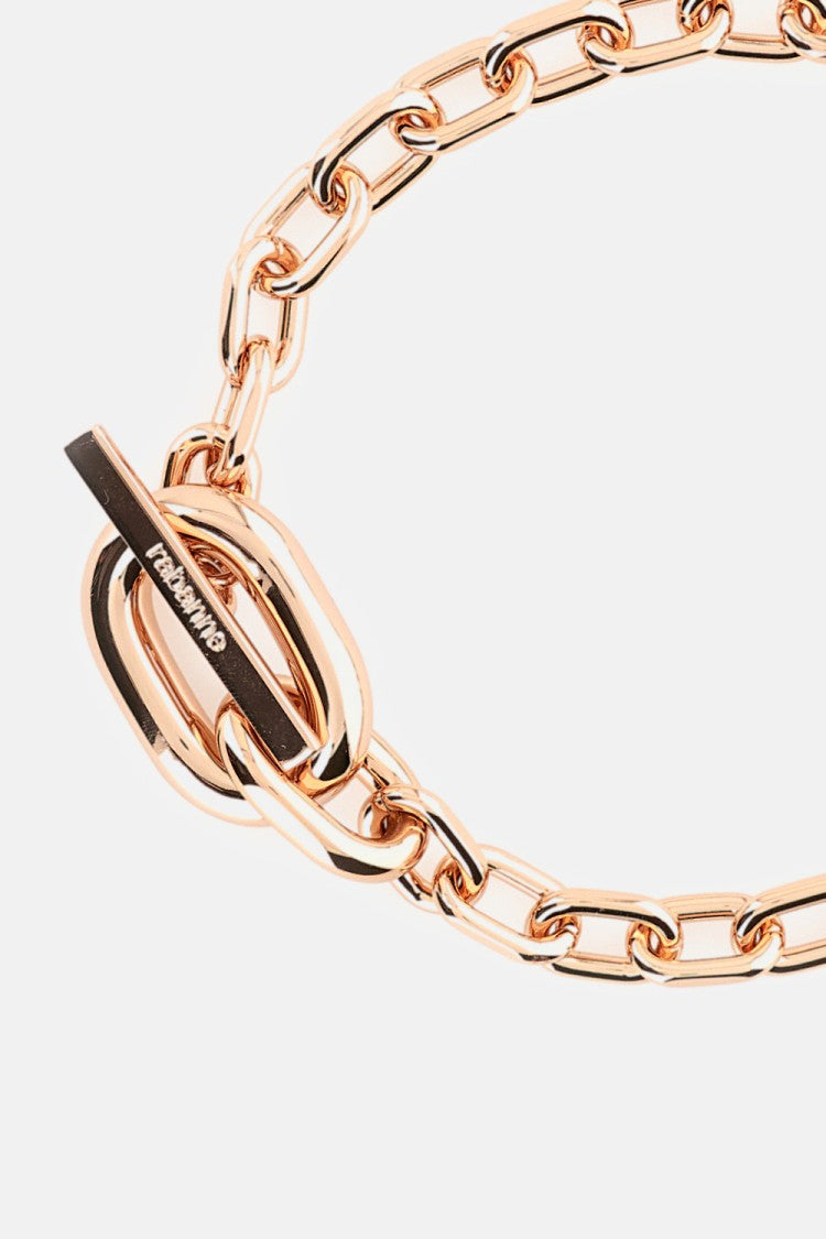 Rabanne Interlocking Gold Chain Bracelet With Toggle Clasp