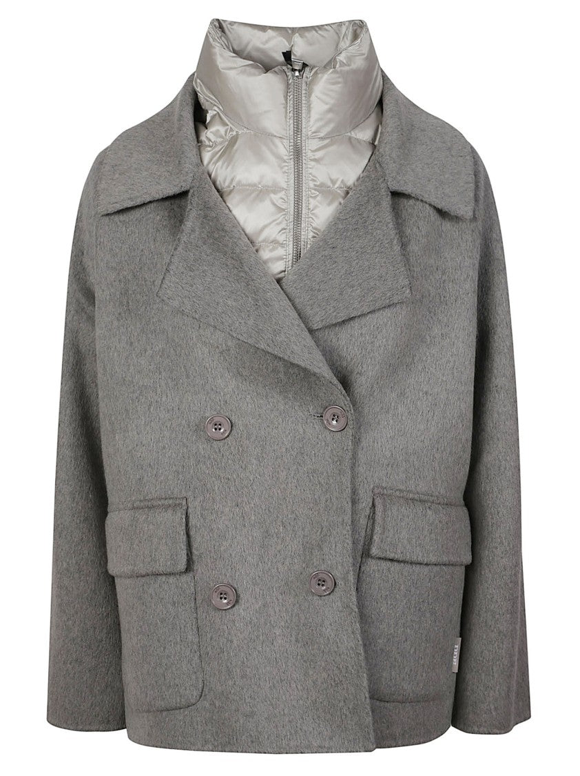 Add Double Breasted Cropped Jacket
