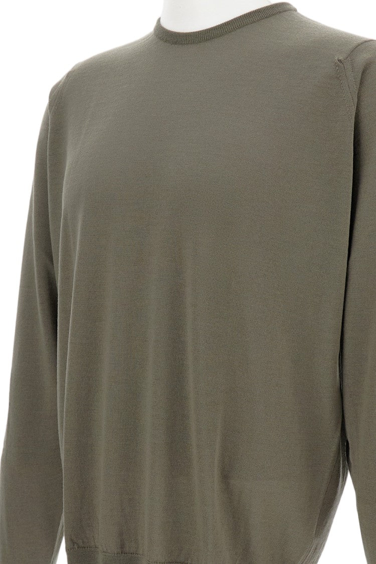 John Smedley Minimalist Fine-Knit Sweater With Crew Neckline
