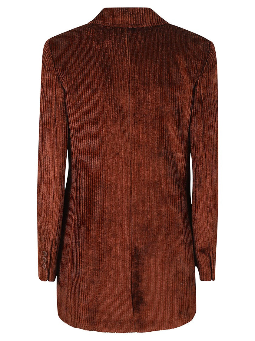 Alberta Ferretti Tailored Brown Corduroy Jacket