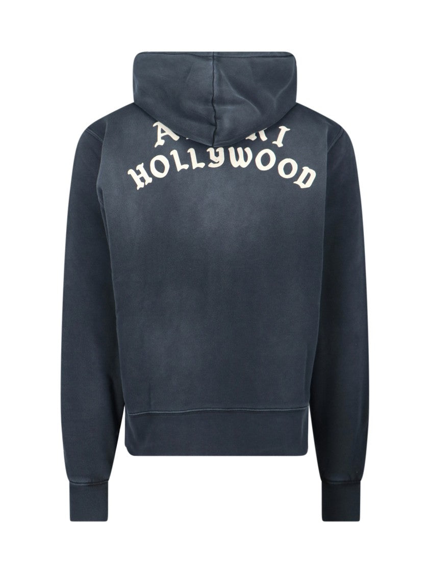 Amiri Vintage-Style Zip-Up Hoodie With Drawstring Hood