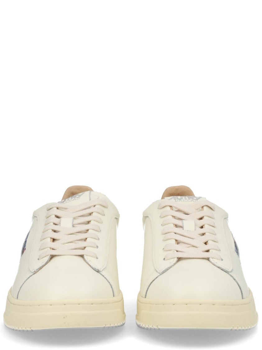 Autry Dallas Low Perforated Suede Accent Sneakers