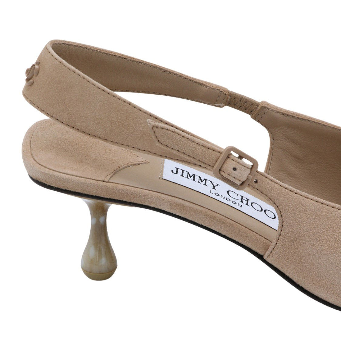 Jimmy Choo Slingback Heels With Sculpted Heel