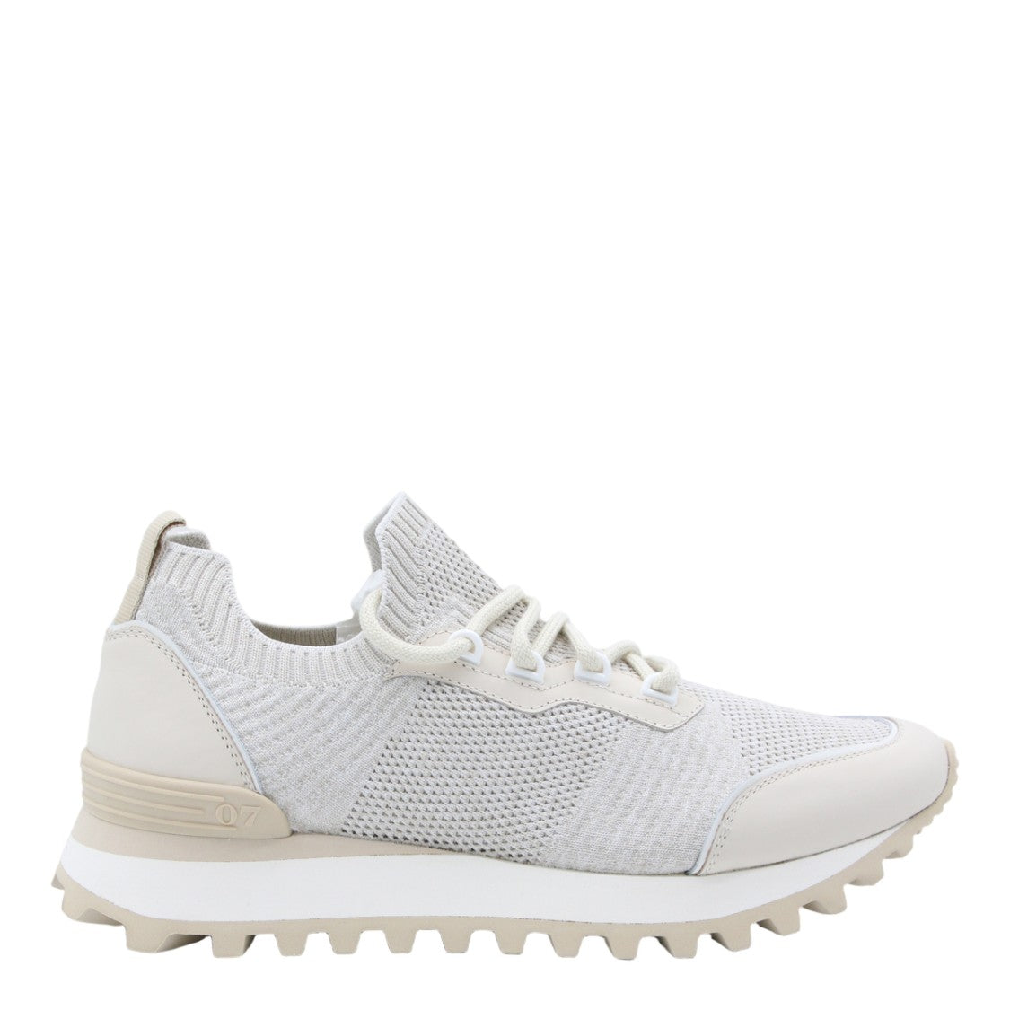 Eleventy Sand-Toned Sneakers With Refined Detailing