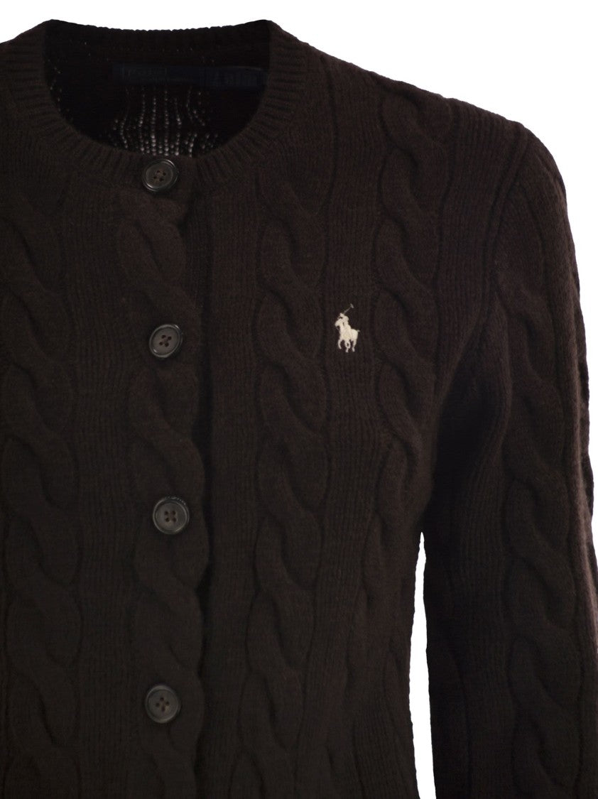 Polo Ralph Lauren Wool And Cashmere Cable Knit Cardigan