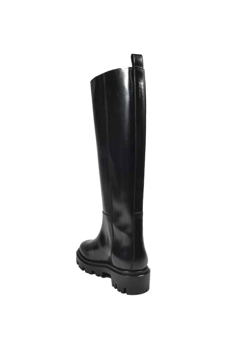 Isabel Marant Black Leather Cener Boots