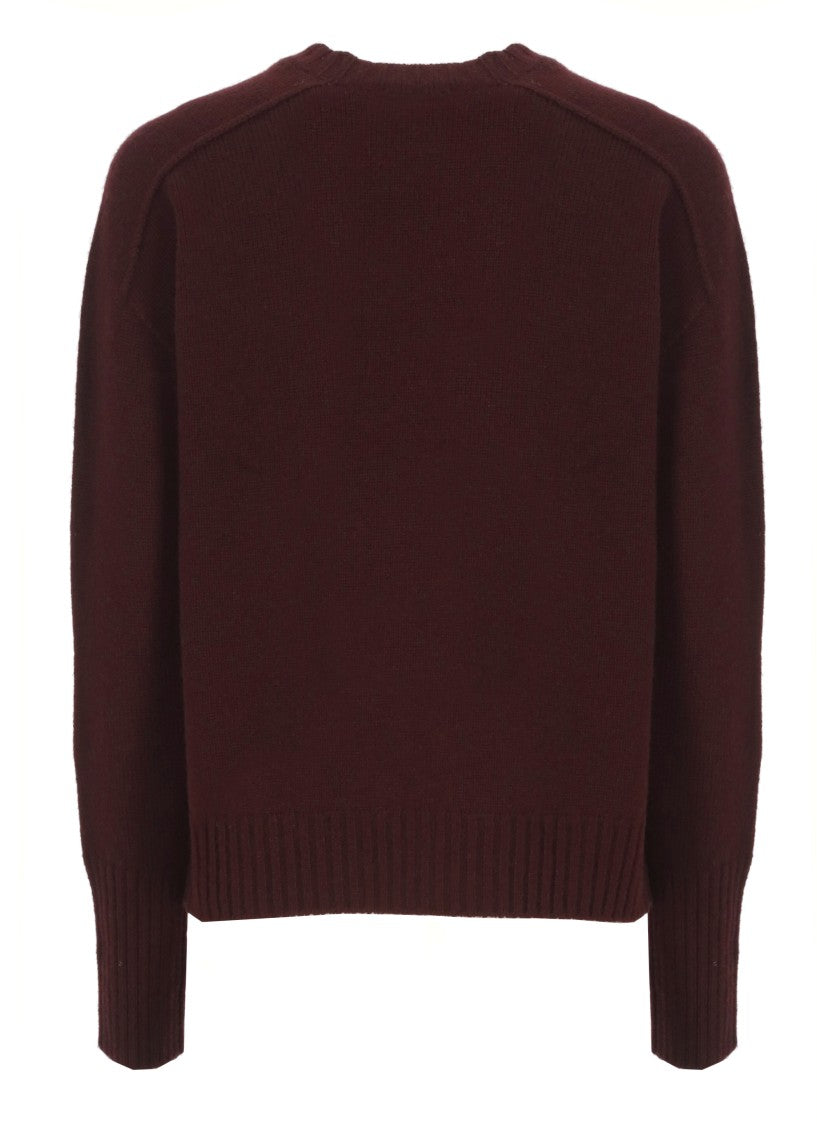Vanisé Bordeaux Merino Wool And Cashmere Sweater