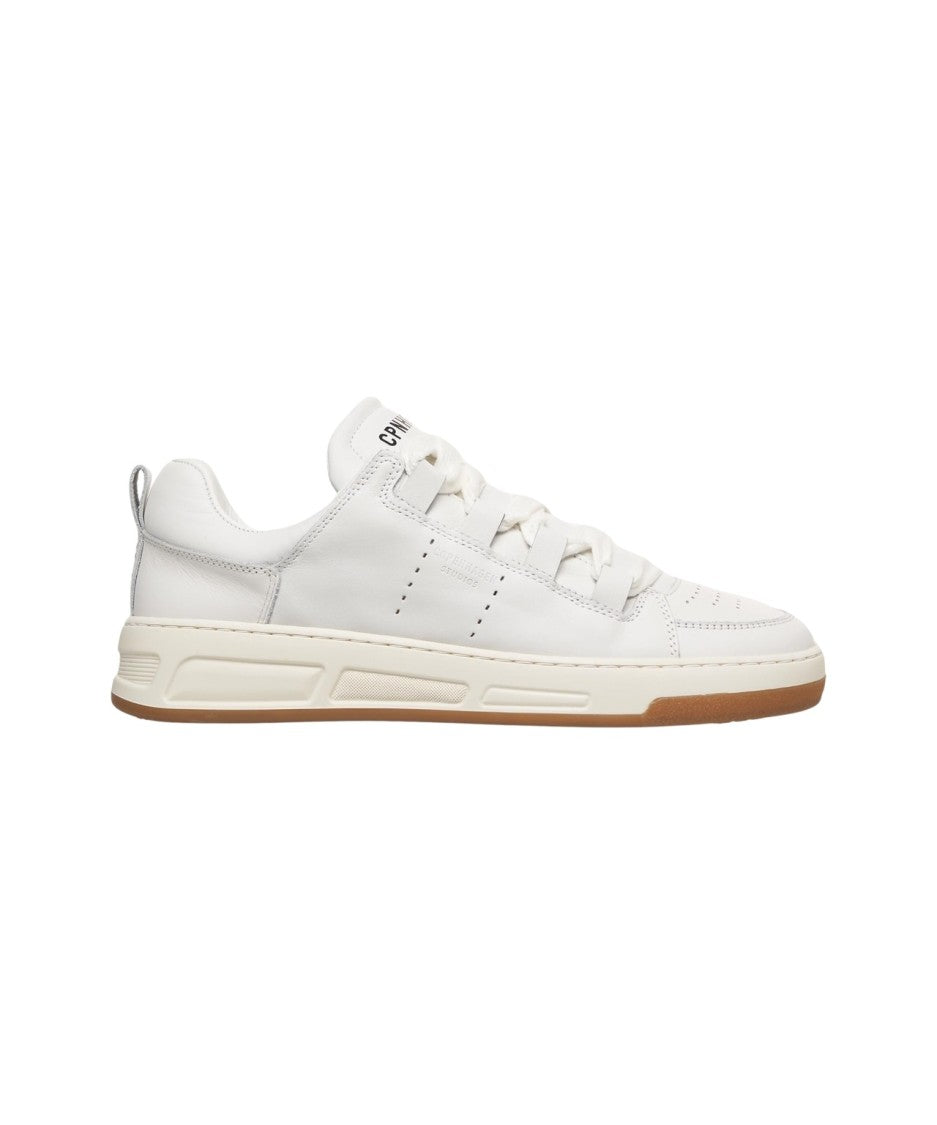 Copenhagen Rounded White Leather Sneakers