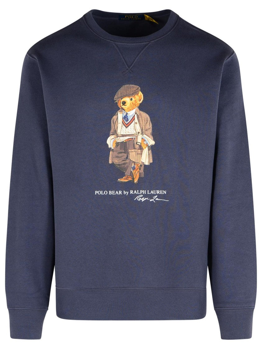Polo Ralph Lauren Orso Sweatshirt In Blue Cotton Blend