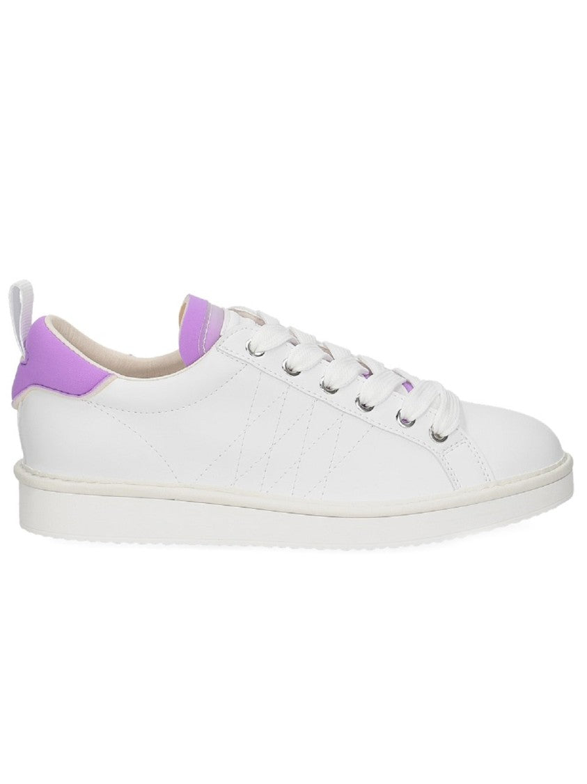 Panchic White Eco-Leather Sneakers