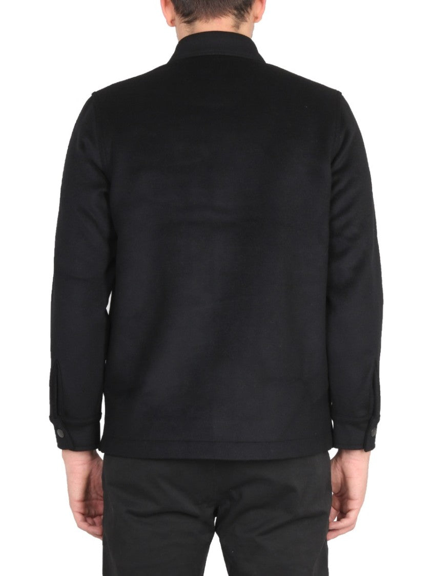 Department Five Structured Black Jacket With Decorative Pins