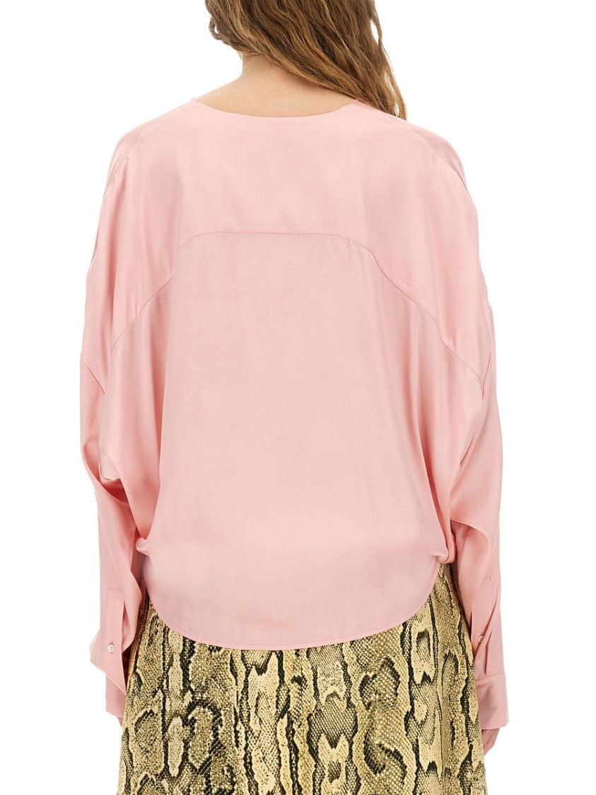 Dries Van Noten Fluid Draped Top With Elegant Folds