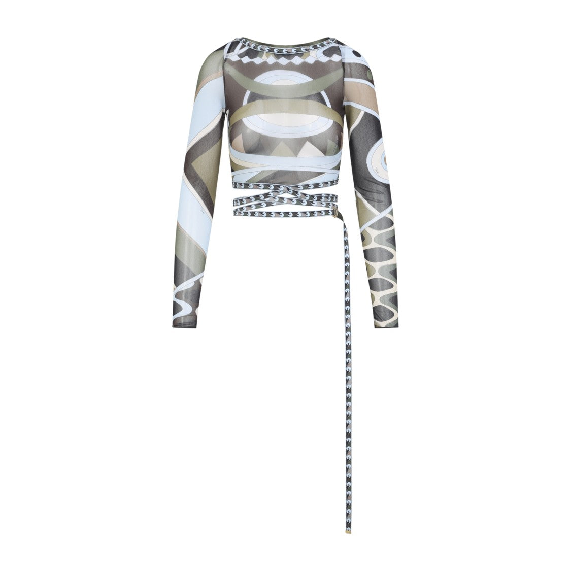 Pucci Abstract Geometric Long-Sleeved Top