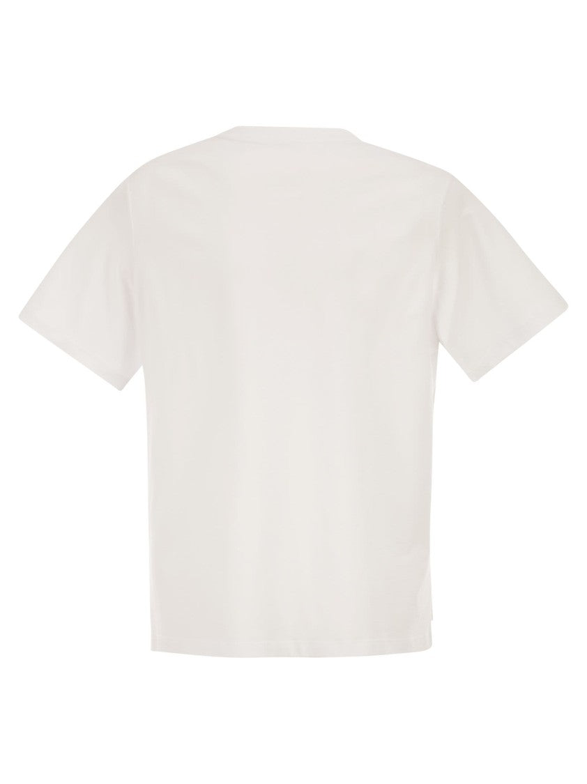 Peserico Stretch Cotton T-Shirt With Pocket