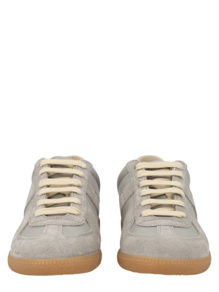 Maison Margiela Light Grey Replica Calfskin Sneakers